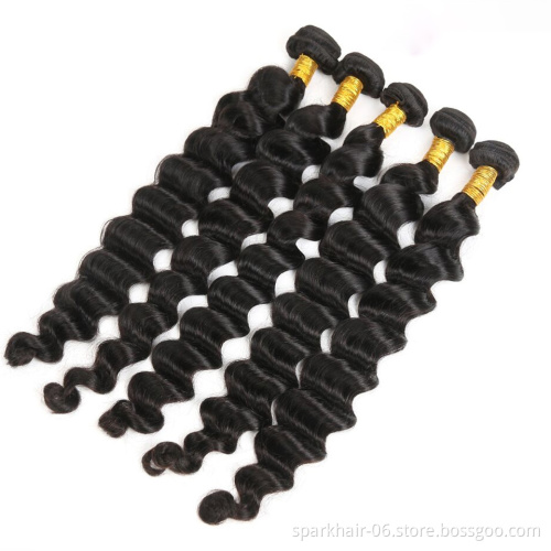 Unprocessed Mink Virgin Human 12A Grade Raw Brazilian Hair Bundles Cuticle Aligned Natural Hair Vendor Loose Deep Hair Extension